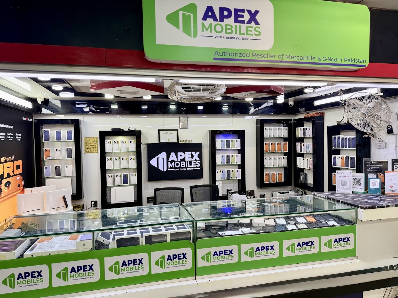 Apex Mobiles, Authorized Mercantile & Gnext Reseller in Pakistan.